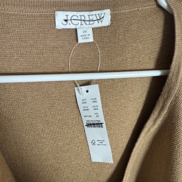 J Crew Juliette Collarless Wool Blend Long Sleeve Sweater US Women's 2X Plus - Picture 5 of 8